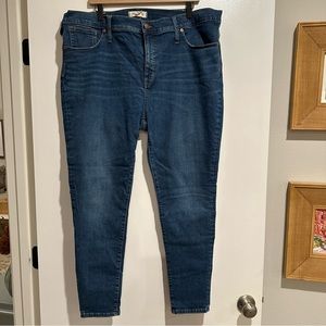 Madewell 9” Mid-rise Skinny Jeans Plus Size 35